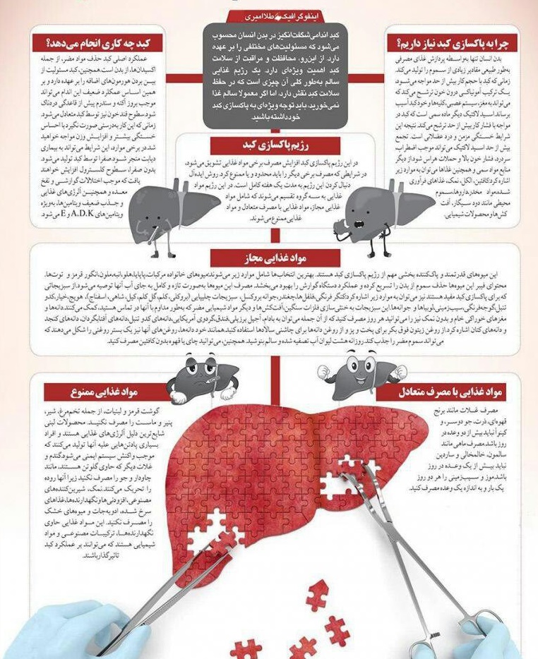 فرمول غذایی ویژه برای پاکسازی کبد+ اینفوگرافی