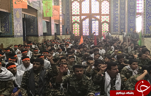 گردهمایی بسیجیان ناحیه مرکزی ثارالله و روح الله یزد در پایگاه انقلاب