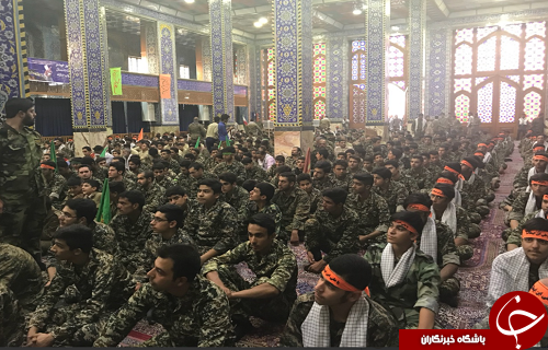گردهمایی بسیجیان ناحیه مرکزی ثارالله و روح الله یزد در پایگاه انقلاب