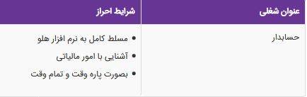استخدام حسابدار در شرکت تجهیزات توانبخشی رهاورد مهر ایرانیان