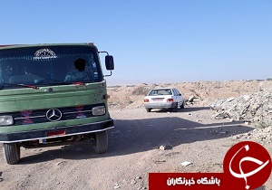 دستگیری راننده متخلف در حین تخلیه نخاله های ساختمانی 