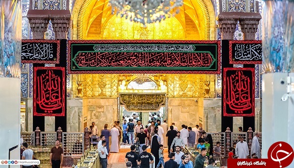 حرم امام حسین&zwnj;(ع) در کربلا سیاه&zwnj;پوش شد+عکس