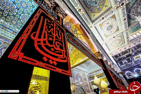 حرم امام حسین&zwnj;(ع) در کربلا سیاه&zwnj;پوش شد+عکس