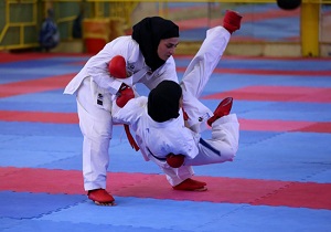 دومین مرحله لیگ کاراته وان دختران ایران در اردبیل برگزار شد