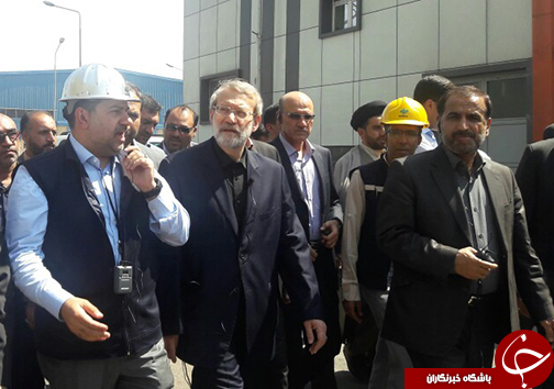 لاریجانی از کارخانه فولاد نی ریز بازدید کرد