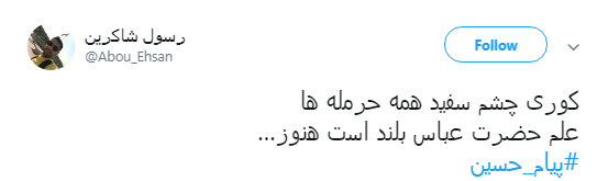 کاربران با #پیام_حسین درس آزادگی عاشورا را به اشتراک گذاشتند+تصاویر