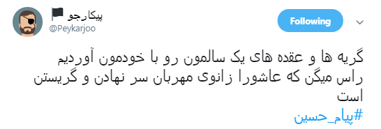 کاربران با #پیام_حسین درس آزادگی عاشورا را به اشتراک گذاشتند+تصاویر