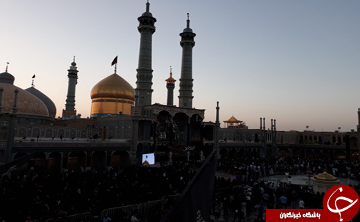 پرچم حرم مطهر حضرت معصومه (س) تعویض شد+ تصاویر