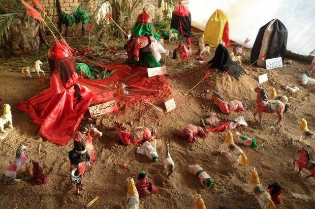 بزرگترین نمایشگاه بازسازی واقعه کربلا در روستای تکه ساخته شد+ تصاویر