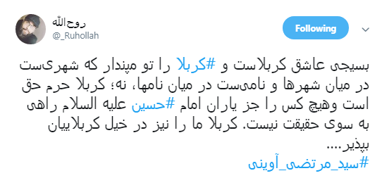 کاربران به مناسبت دومین شب محرم هشتگ #ورود_به_کربلا را منتشر کردند+تصاویر