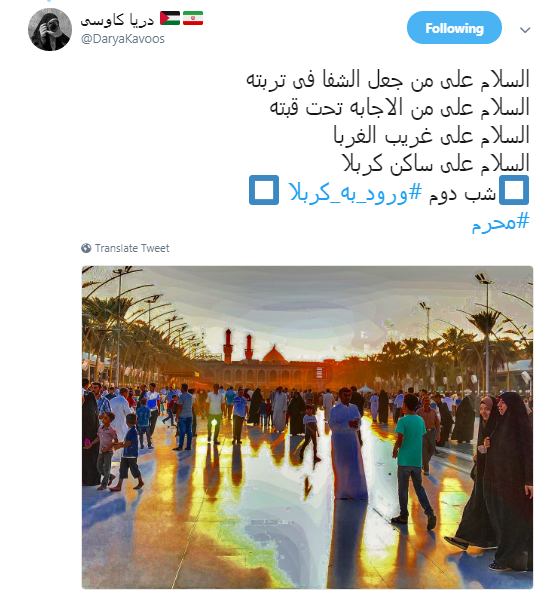 کاربران به مناسبت دومین شب محرم هشتگ #ورود_به_کربلا را منتشر کردند+تصاویر