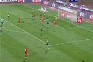 گل اول پرسپولیس به نساجی مازندران + فیلم