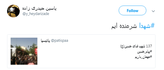 استقبال کاربران از مهمانان امروز تهران با هشتگ #شهدا +تصاویر