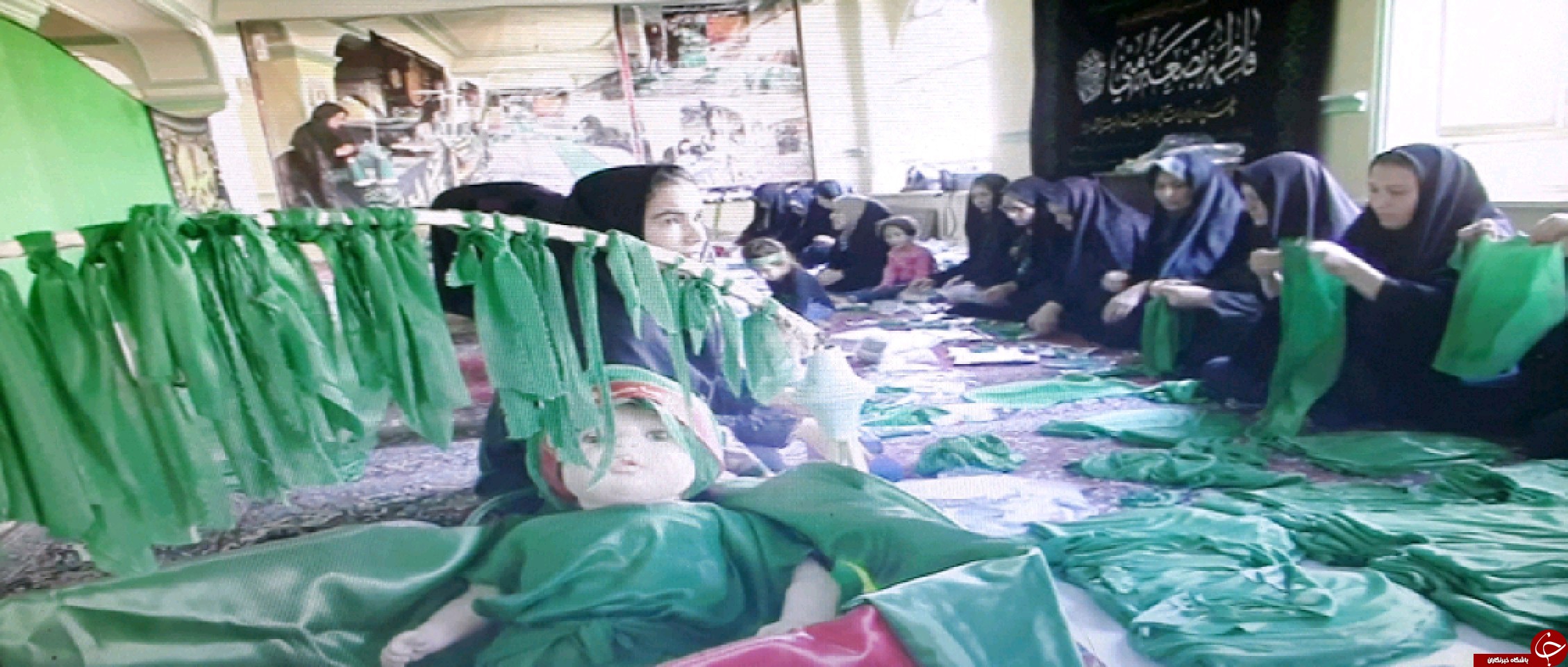 لباس هایی که به نام حضرت علی اصغر(ع) متبرک شده اند/دوخت ۱۰۰ هزار لباس شیرخوارگان حسینی در قوچان
