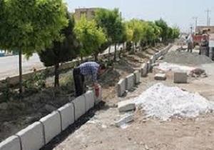 آغاز عملیات احداث ۸ هزارمترمربع فضای سبز در شهرک بهاران