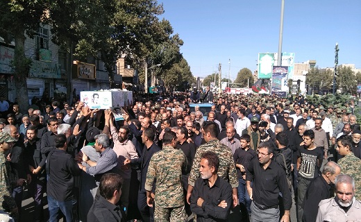 تشییع پیکر مطهر شهید جمشید صیادی در الوند