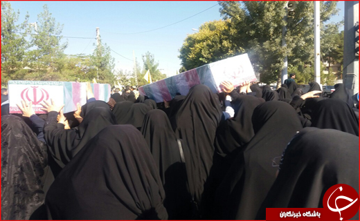تشییع ۹ شهید گمنام و یک شهید مرافع حرم در کرمان