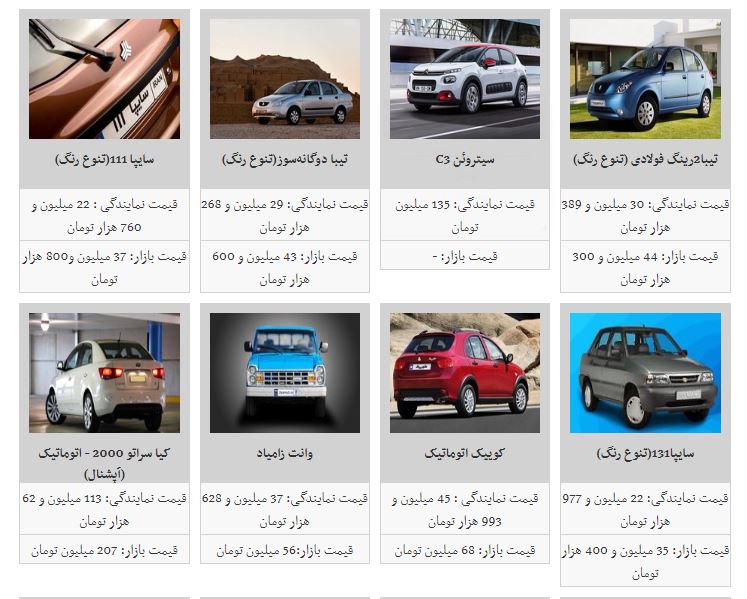 قیمت خودرو کاهش یافت