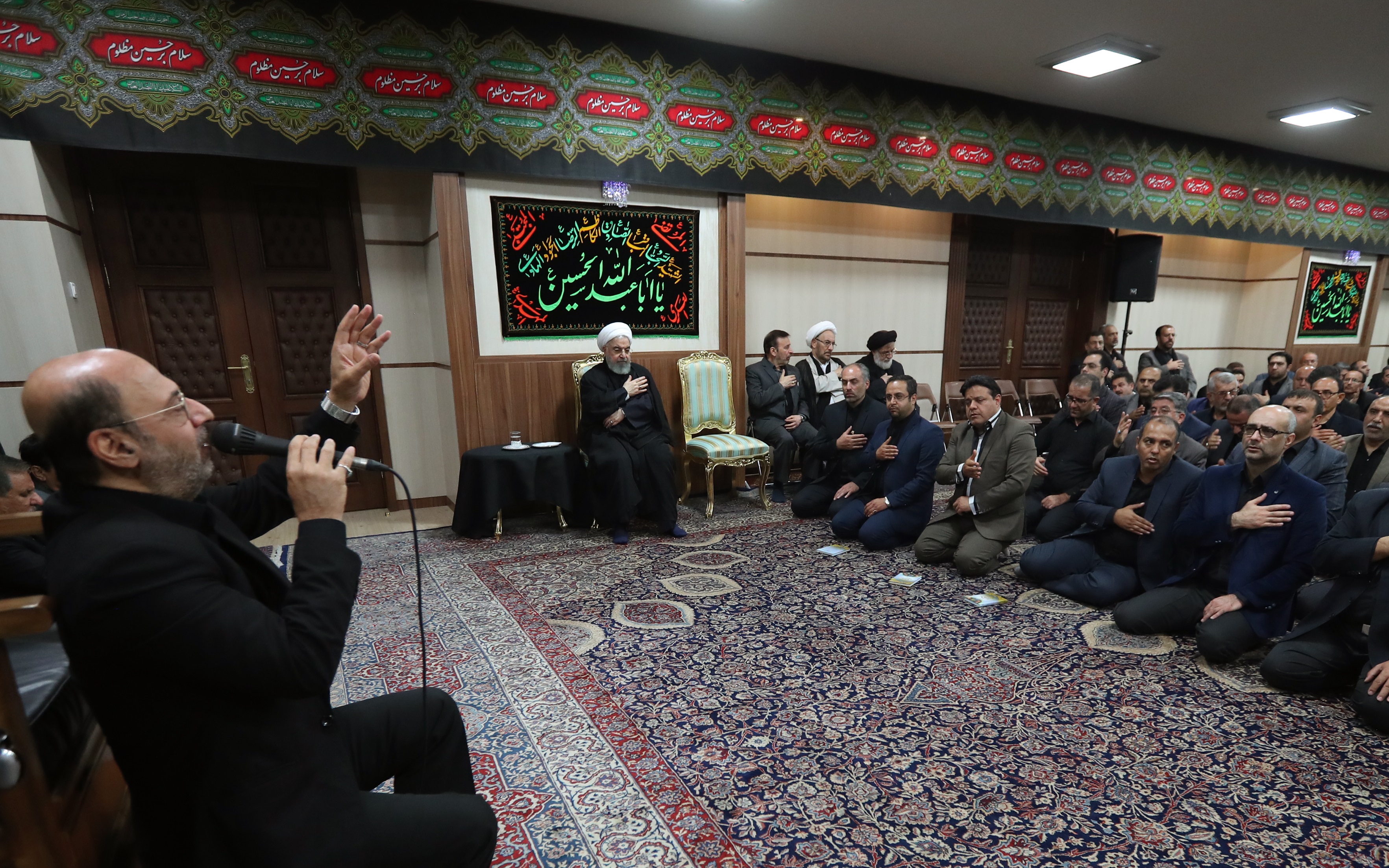 مراسم عزاداری حضرت اباعبدالله الحسین (ع) با حضور روحانی