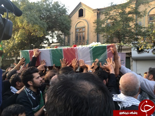 تشیع پیکر&zwnj;های مطهر ۹ شهید گمنام دفاع مقدس و دو شهید مدافع حرم+ تصاویر