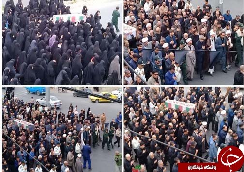 مراسم تشییع شهدا گمنام در شهرستان های نکا و تنکابن + تصاویر