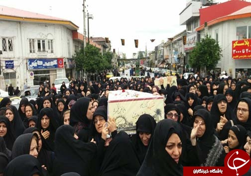 مراسم تشییع شهدا گمنام در شهرستان های نکا و تنکابن + تصاویر