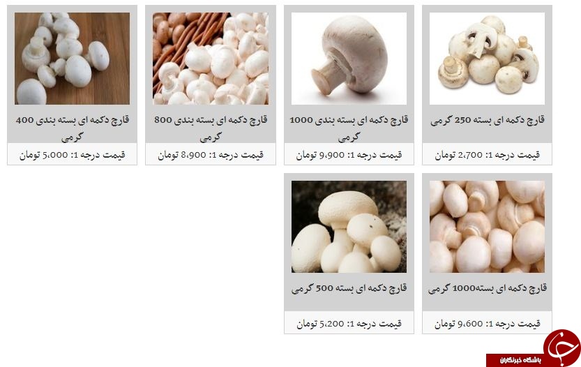 کاهش نسبی قیمت قارچ در بازار