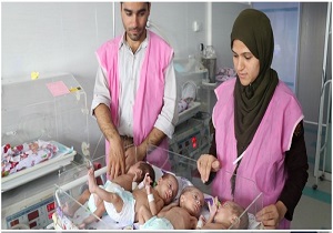 تولد نوزادان ۴ قلو در بیمارستان بعثت سنندج