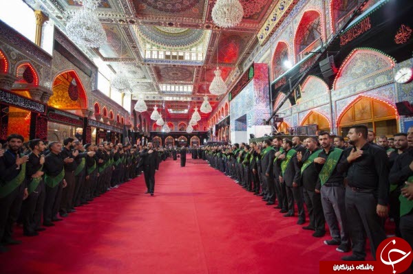 عزاداری مشترک خادمان آستان&zwnj;های مقدس حسینی و عباسی+عکس