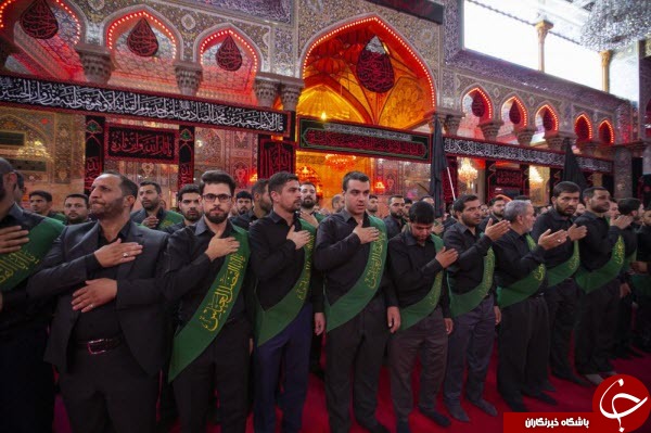 عزاداری مشترک خادمان آستان&zwnj;های مقدس حسینی و عباسی+عکس