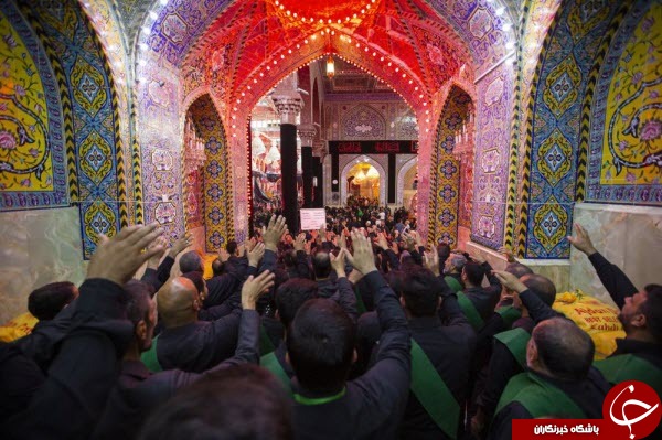 عزاداری مشترک خادمان آستان&zwnj;های مقدس حسینی و عباسی+عکس