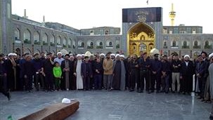 تشییع پیکر طلبه مضروب مشهدی در حرم مطهر رضوی