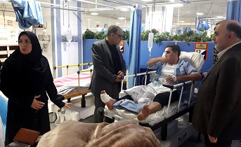 دلجویی سرپرست فرمانداری ویژه کاشان از مصدومان حادثه مرگبار محور کاشان_ اصفهان