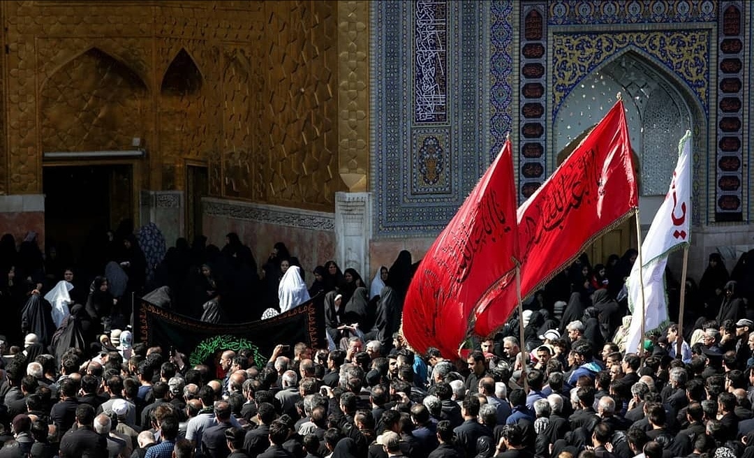 حرم امام رضا(ع) سوگوار سقای دشت کربلا