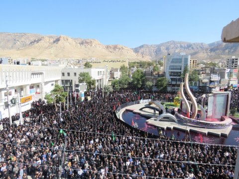برگزاری مراسم عزاداری روز عاشورا در شهر ایلام