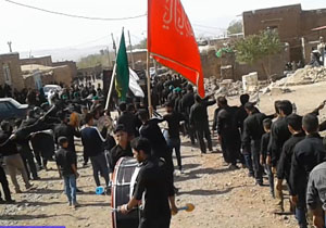 مراسم سوگواری امام حسین (ع) در روستای گرماب + فیلم