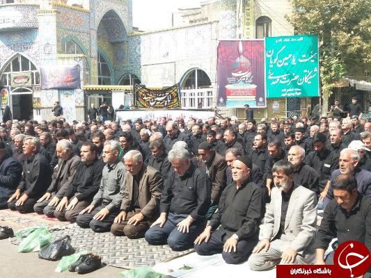 اقامه نماز ظهر عاشورا در خوی+تصاویر