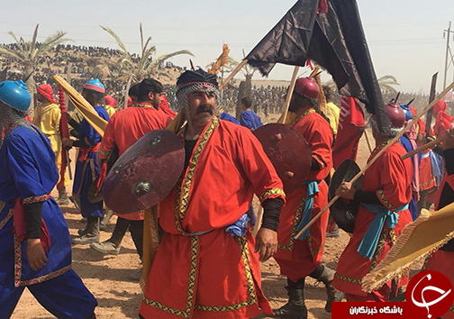 وفادارای حضرت عباس (ع) به امام حسین (ع) /برگزاری بزرگترین تعزیه میدانی کشور در صحرارود فسا + تصاویر