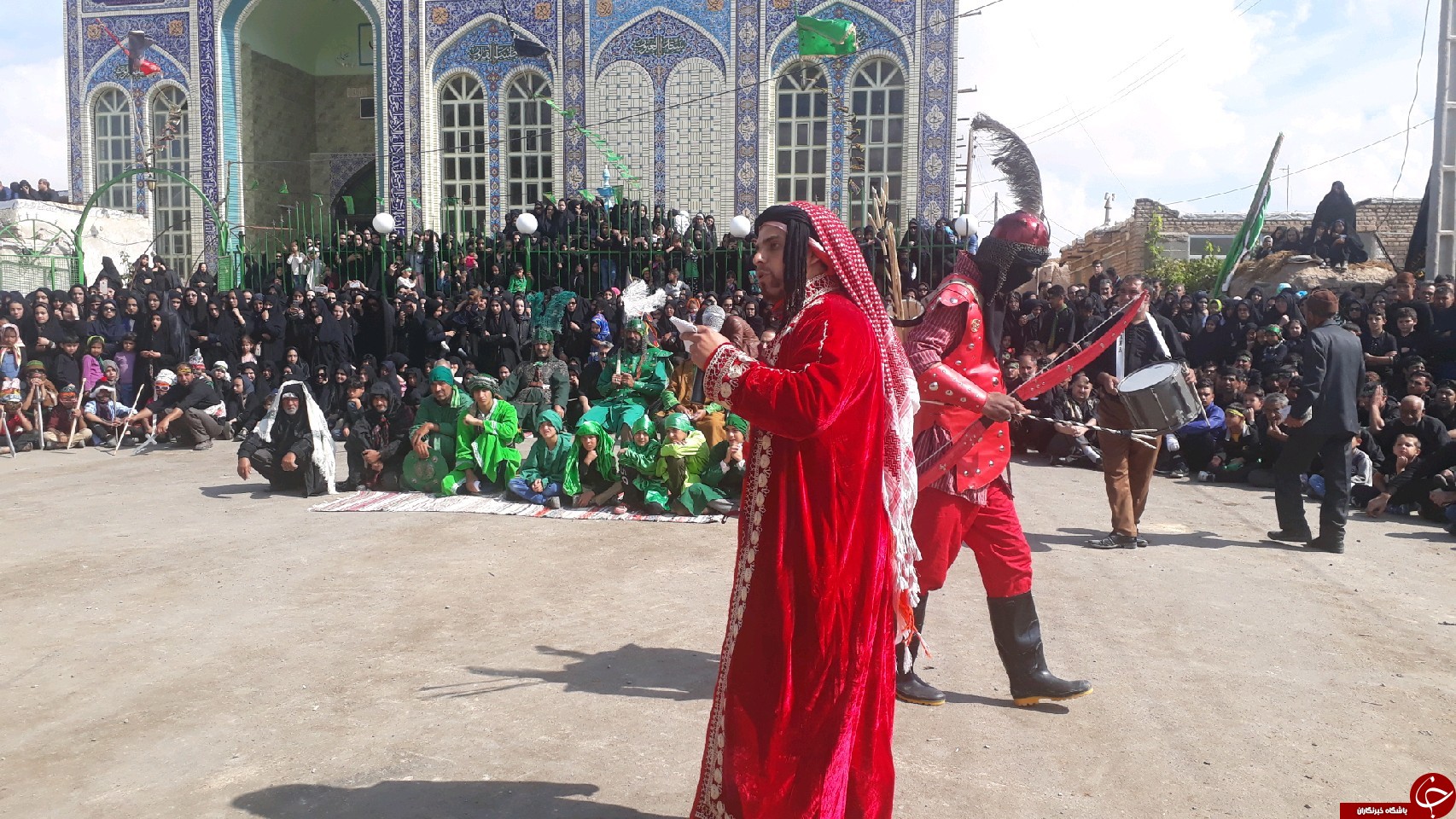 مراسم تعزیه خوانی و خیمه سوزان در روستای علی آباد قوچان+ تصاویر