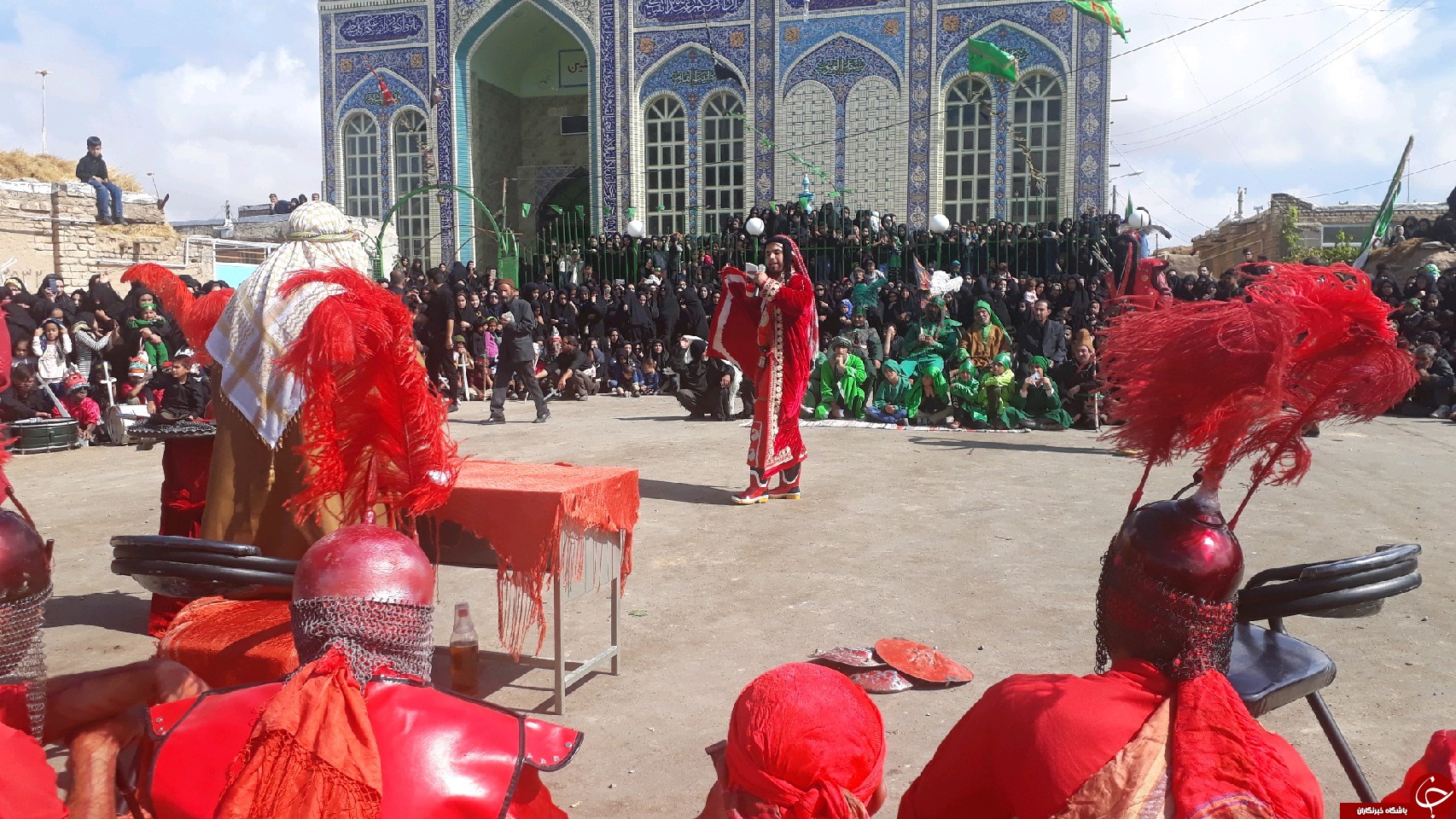 مراسم تعزیه خوانی و خیمه سوزان در روستای علی آباد قوچان+ تصاویر