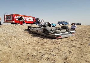 واژگونی یک دستگاه خودرو در خرمشهر