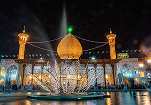 شاهچراغ (ع) شادمان در شب میلاد امام هادی (ع)
