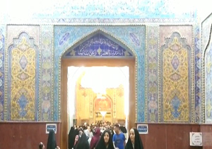 نمایی از بارگاه مطهر امیر المومنین (ع) در آستانه عید غدیرخم + فیلم