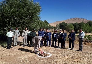 کلنگ زنی ساختمان پاسگاه محیط بانی دالاخانی با حضور فرماندار سنقر