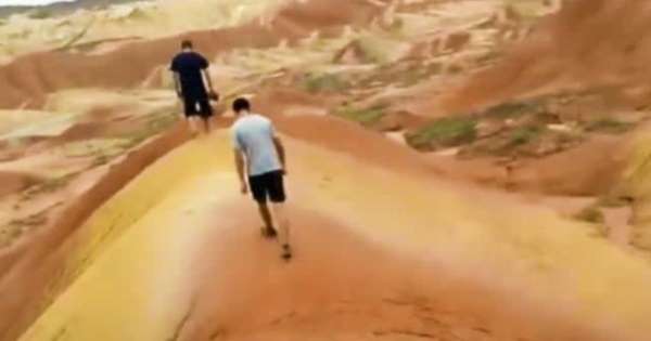 تخریب لایه های شنی چندصد هزارساله در چند ثانیه! + فیلم