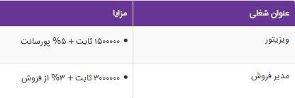 استخدام ویزیتور،مدیر فروش با حقوق و مزایای ویژه در اهواز