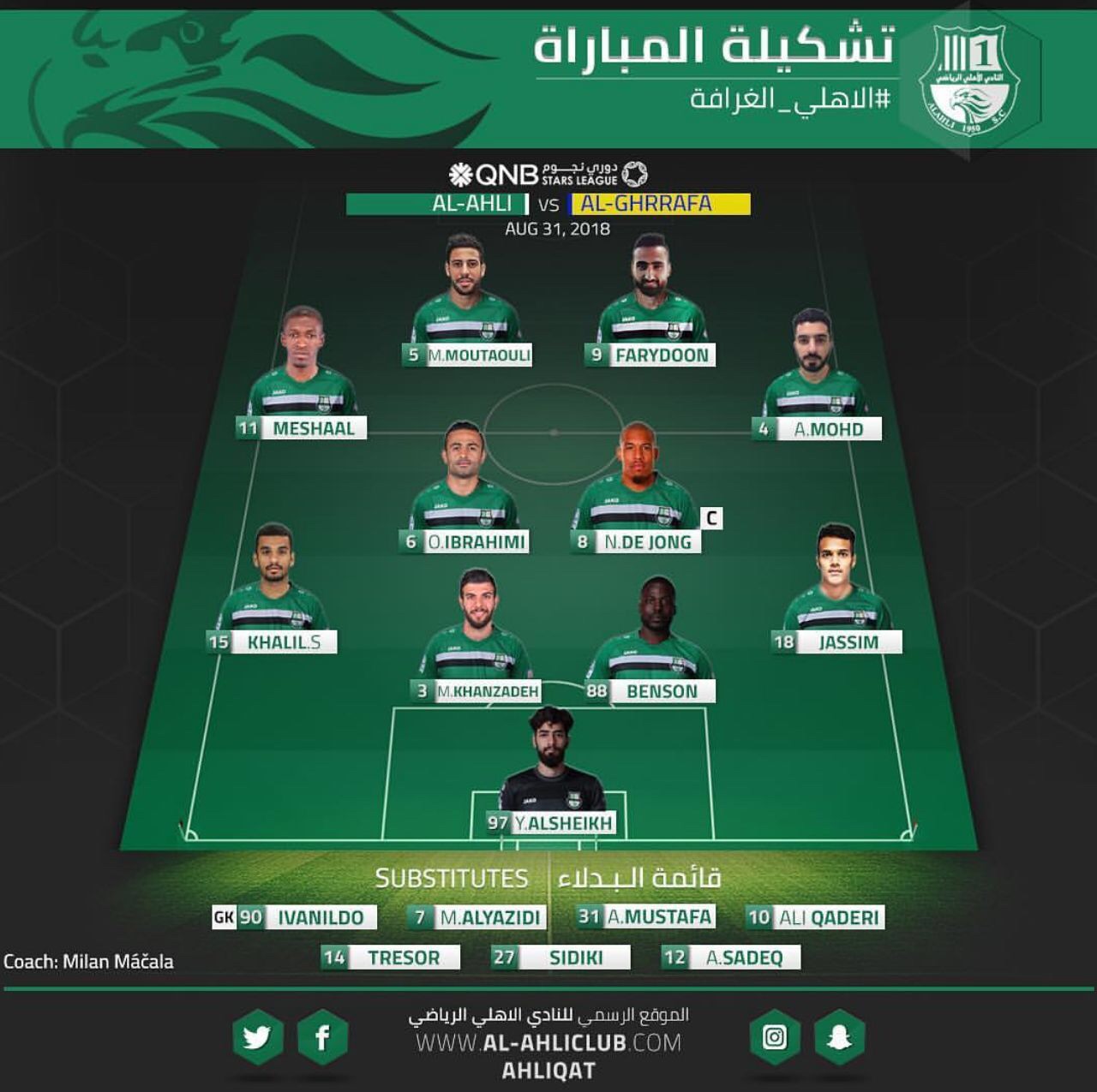 حضور ۳ ایرانی در دیدار الغرافه و الاهلی قطر