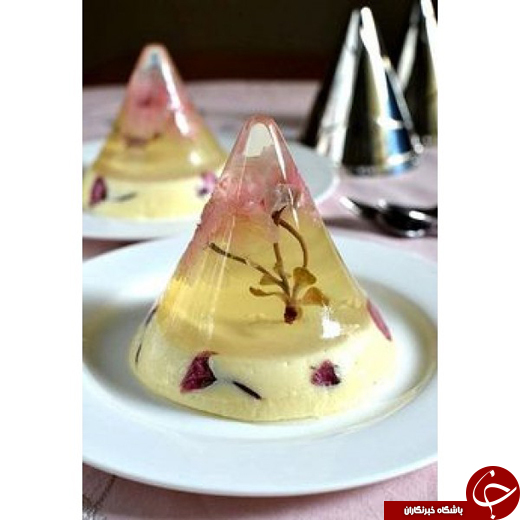 چطور ژله طبیعی درست کنیم؟!/ طرز تهیه ژله با پودر ژلاتین / طرز تهیه ژله مخروطی با گل محمدی