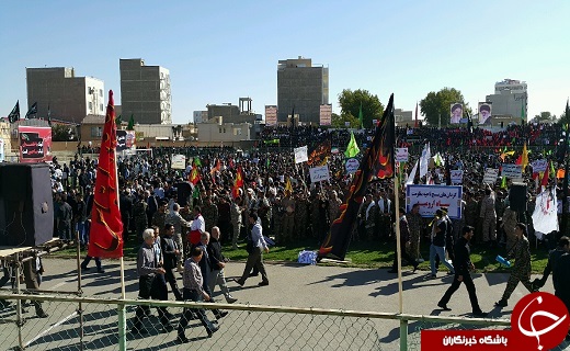 اجتماع با شکوه ۴۰ هزار نفری بسیجیان در آذربایجان غربی