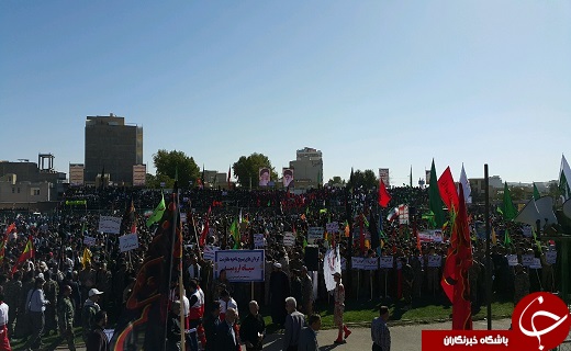 اجتماع با شکوه ۴۰ هزار نفری بسیجیان در آذربایجان غربی